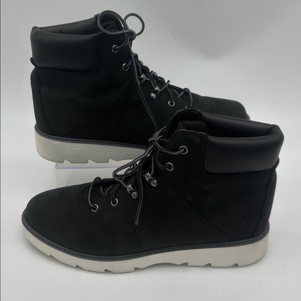 Timberland Keeley Field Mid Lace Up Black Nubuck Hiking Boots Women's Size 9